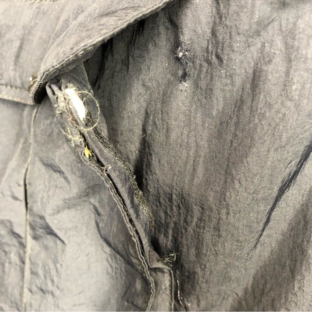 Vintage 90s Black Neutral Tone Nike Air Hooded Drawstring Winter Jacket - Picture 15 of 16